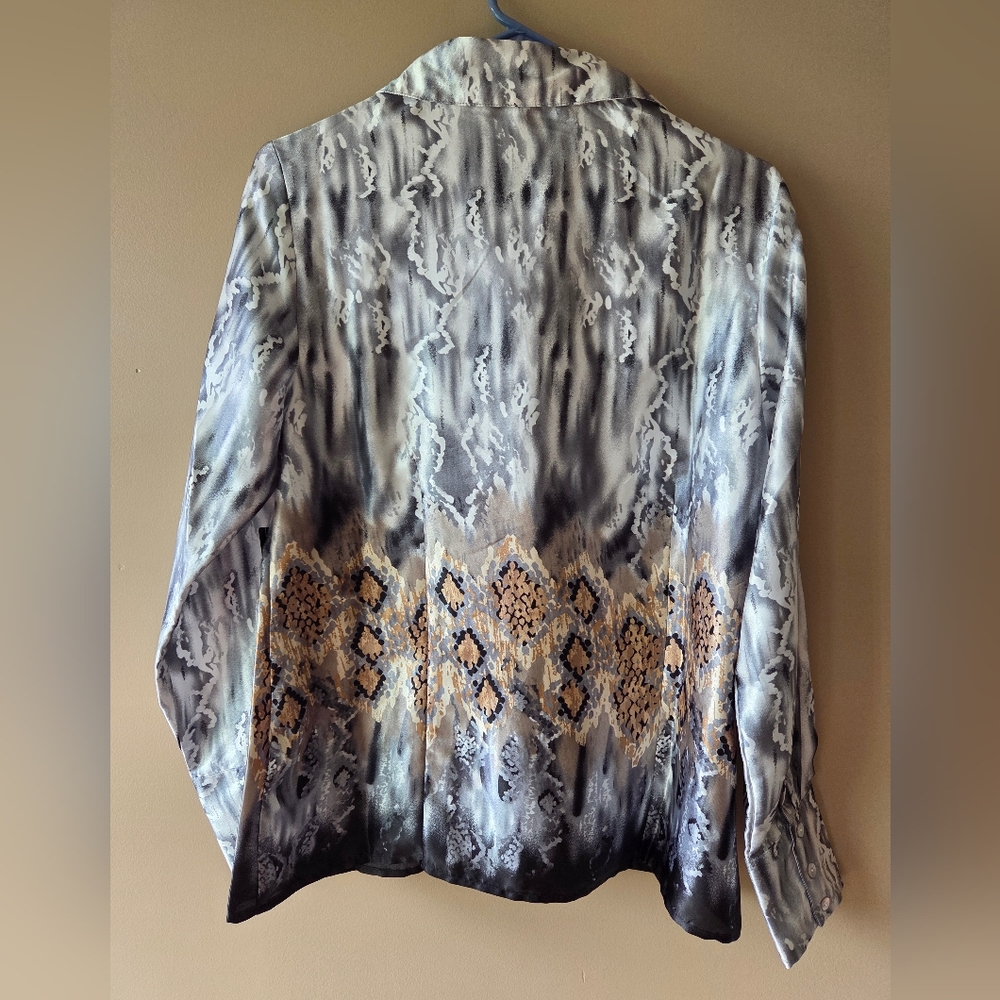 Madison Paige Blouse Size L New With Tags Snake Print - Picture 2 of 8